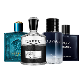 Combo de 4 perfumes - Bleu de Chanel, Eros, Sauvage, Creed Aventus