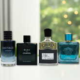 Combo de 4 perfumes - Bleu de Chanel, Eros, Sauvage, Creed Aventus